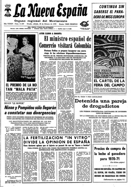 Portada Sábado 28 de  de 1970