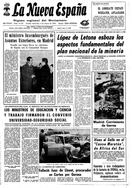 Portada Miércoles 4 de  de 1970