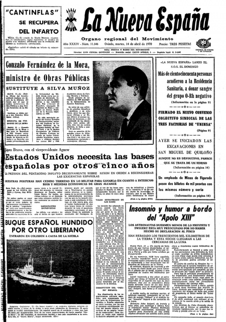 Portada Martes 14 de  de 1970