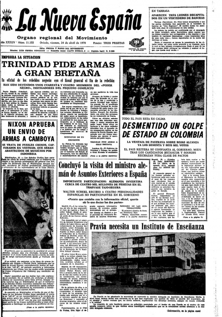 Portada Viernes 24 de  de 1970