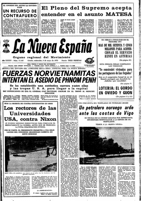 Portada Miércoles 6 de  de 1970