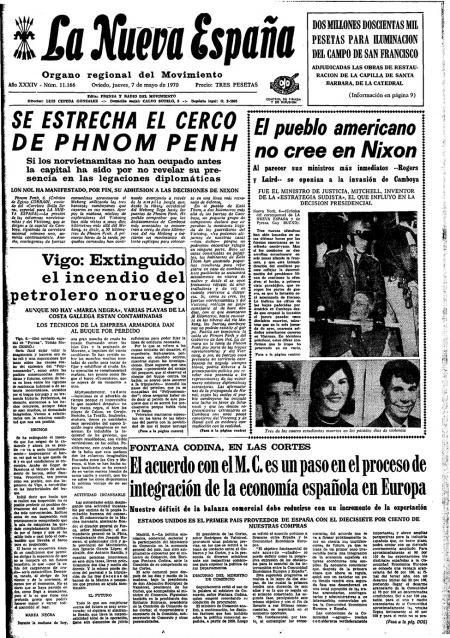 Portada Jueves 7 de  de 1970