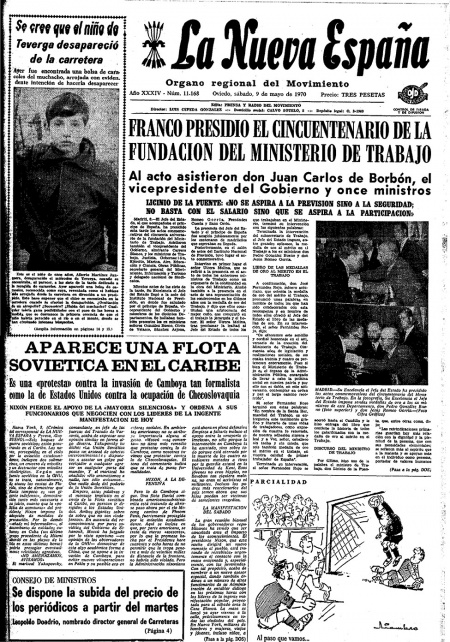 Portada Sábado 9 de  de 1970