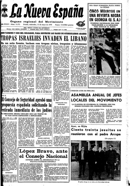 Portada Miércoles 13 de  de 1970