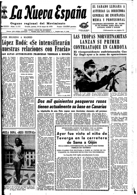Portada Jueves 14 de  de 1970
