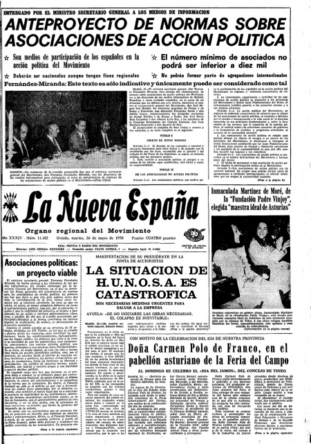 Portada Martes 26 de  de 1970