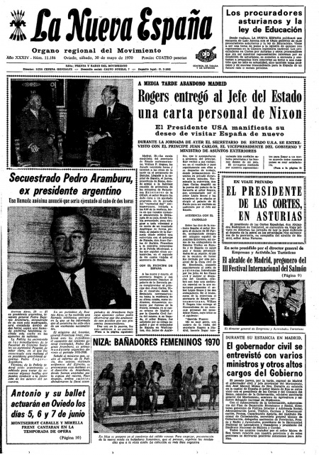 Portada Sábado 30 de  de 1970