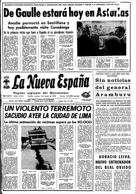 Portada Viernes 5 de  de 1970