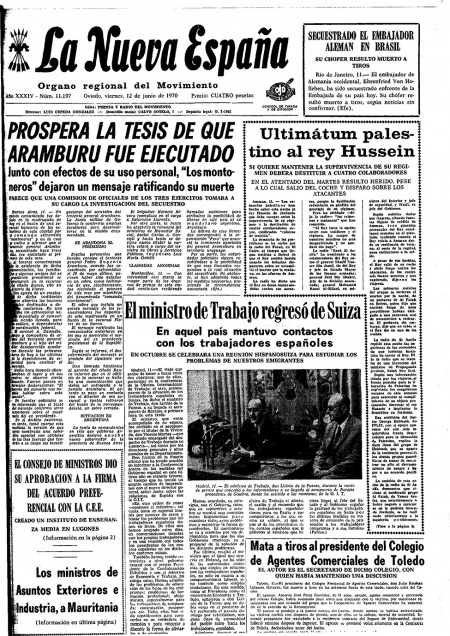 Portada Viernes 12 de  de 1970