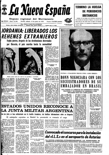 Portada Sábado 13 de  de 1970