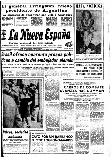 Portada Domingo 14 de  de 1970