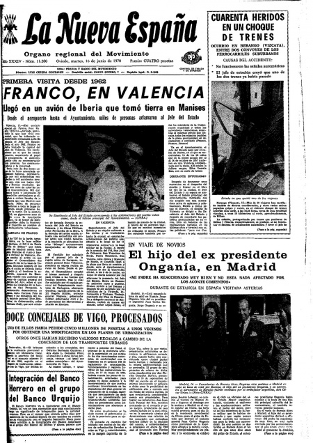 Portada Martes 16 de  de 1970