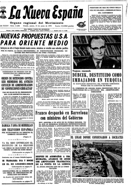 Portada Jueves 25 de  de 1970