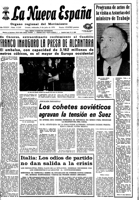 Portada Miércoles 8 de  de 1970