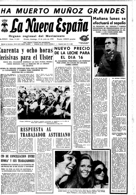 Portada Domingo 12 de  de 1970