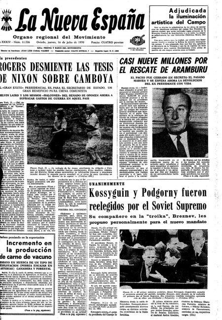 Portada Jueves 16 de  de 1970