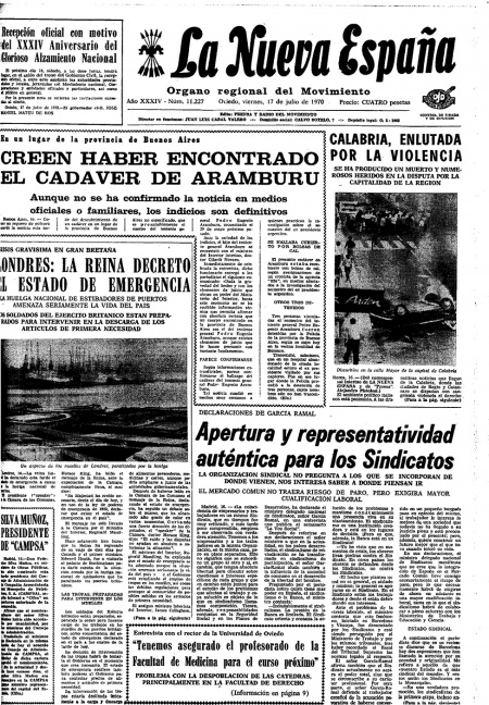 Portada Viernes 17 de  de 1970