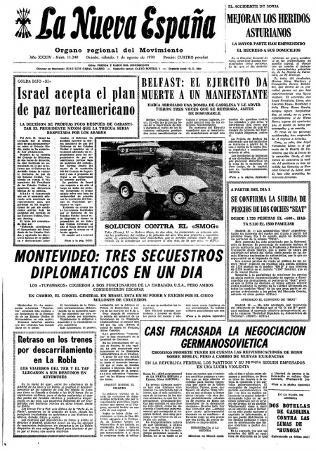 Portada Sábado 1 de  de 1970