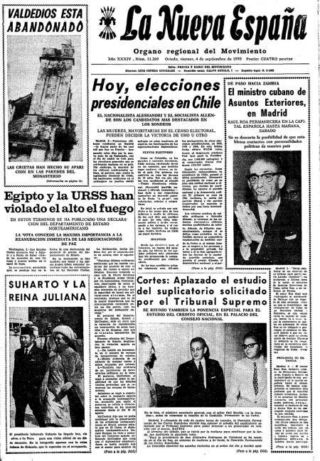 Portada Viernes 4 de  de 1970