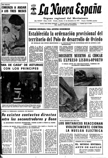 Portada Sábado 12 de Diciembre de 1970