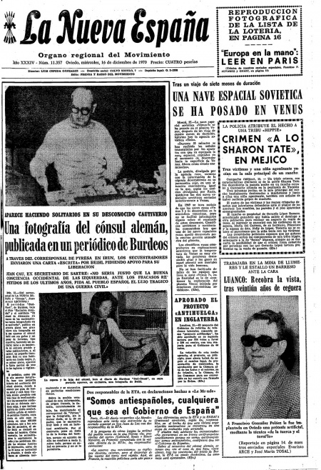 Portada Miércoles 16 de Diciembre de 1970