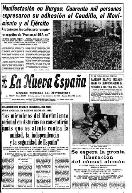 Portada Jueves 17 de Diciembre de 1970