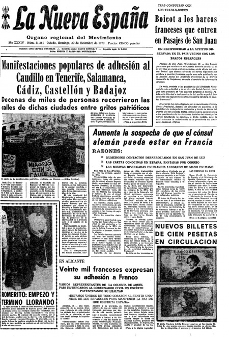 Portada Domingo 20 de Diciembre de 1970