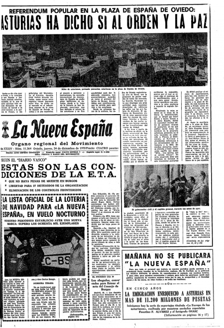 Portada Jueves 24 de Diciembre de 1970