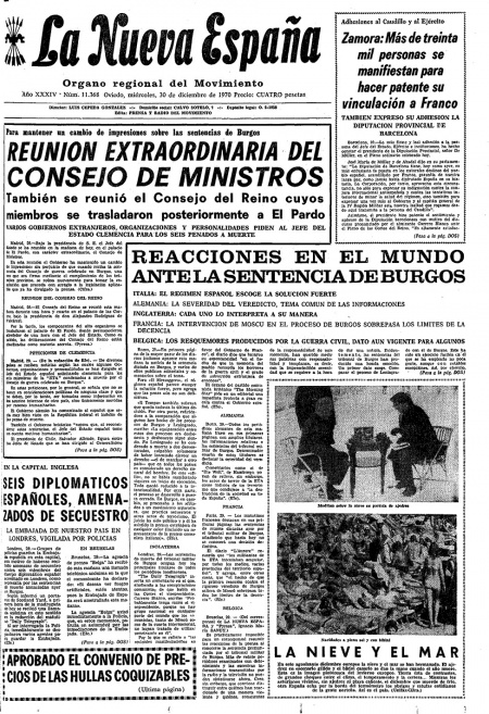Portada Miércoles 30 de Diciembre de 1970