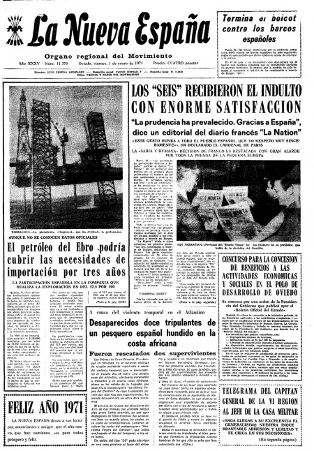 Portada Viernes 1 de  de 1971
