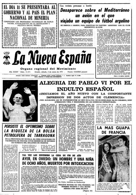 Portada Sábado 2 de  de 1971