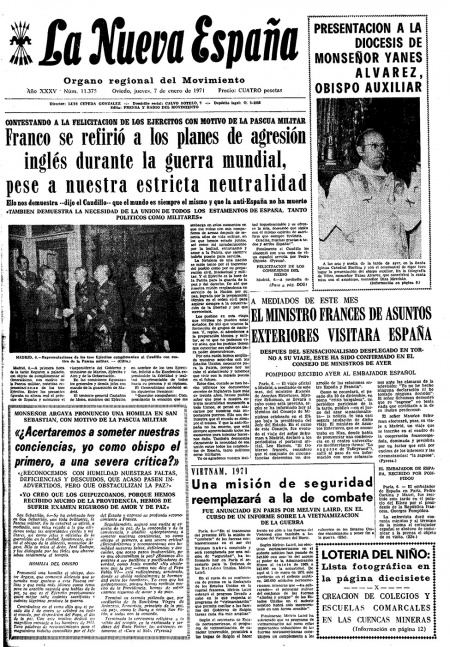 Portada Jueves 7 de  de 1971