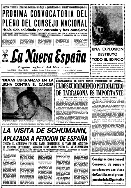 Portada Viernes 8 de  de 1971