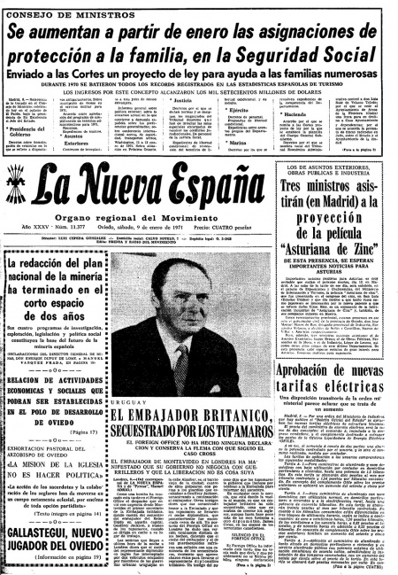 Portada Sábado 9 de  de 1971