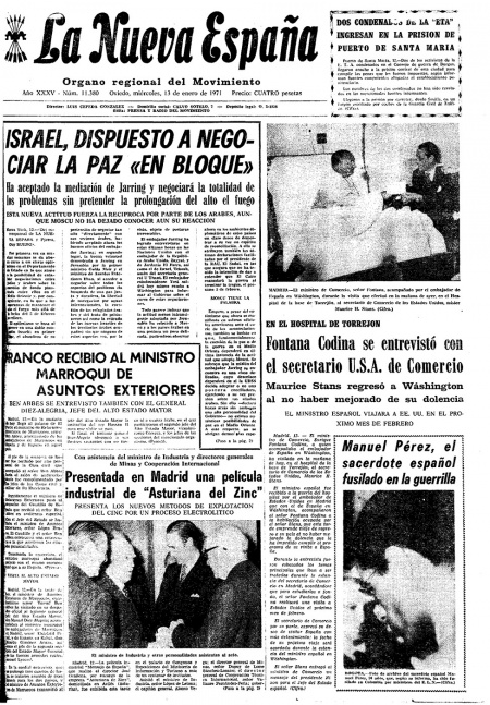 Portada Miércoles 13 de  de 1971