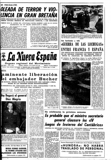 Portada Viernes 15 de  de 1971
