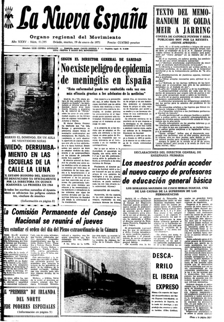 Portada Martes 19 de  de 1971