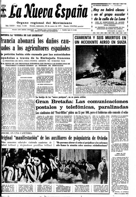 Portada Miércoles 20 de  de 1971