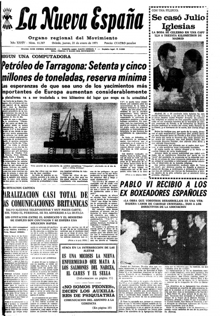 Portada Jueves 21 de  de 1971