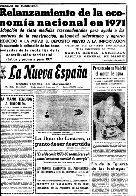 Portada Sábado 23 de  de 1971