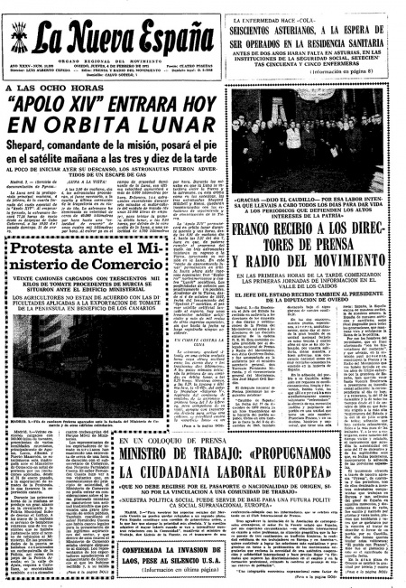 Portada Jueves 4 de  de 1971