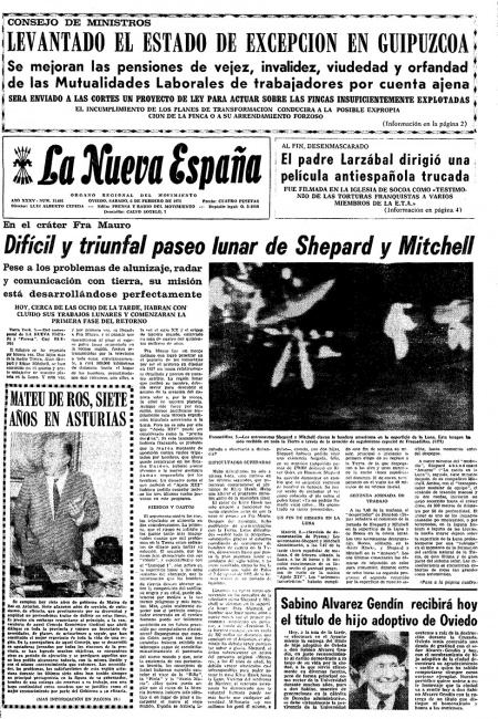 Portada Sábado 6 de  de 1971