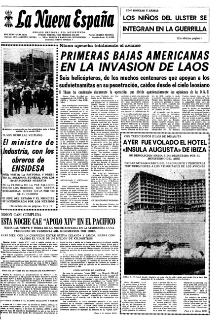 Portada Martes 9 de  de 1971