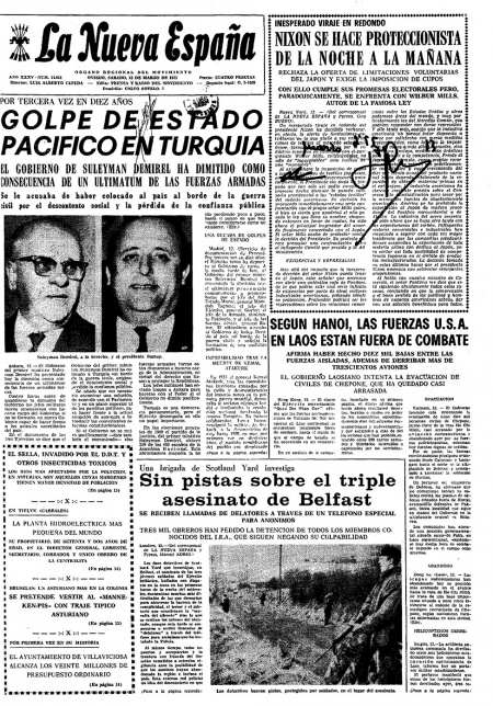 Portada Sábado 13 de  de 1971