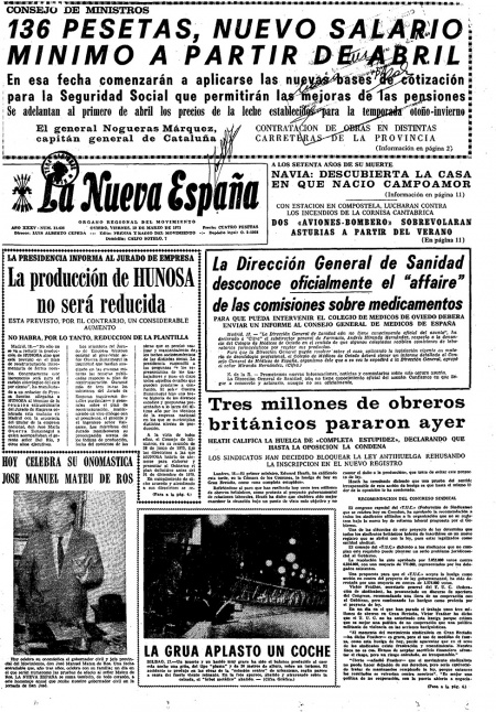 Portada Viernes 19 de  de 1971