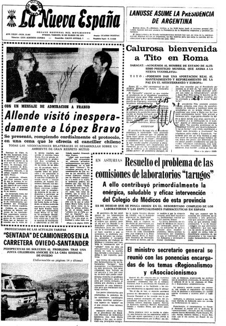Portada Viernes 26 de  de 1971