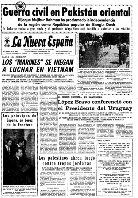 Portada Sábado 27 de  de 1971