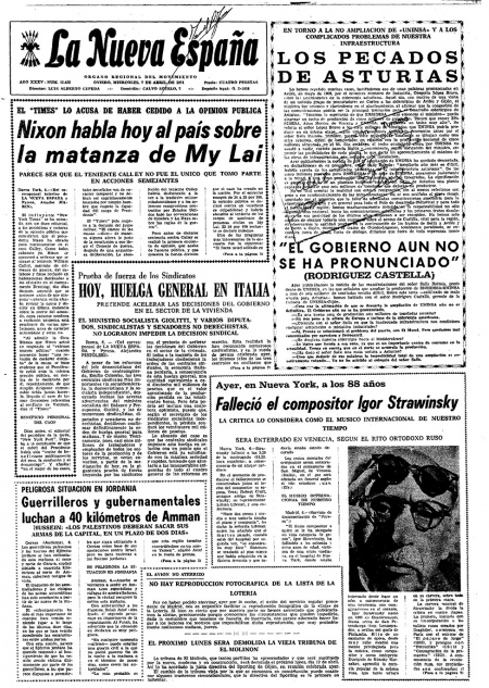 Portada Miércoles 7 de  de 1971