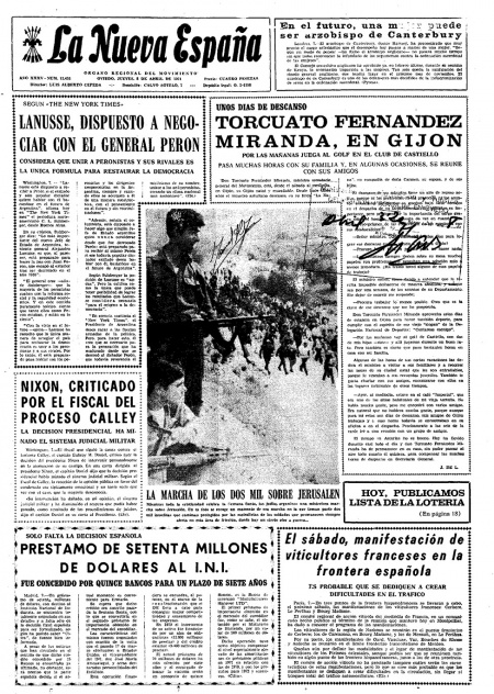 Portada Jueves 8 de  de 1971