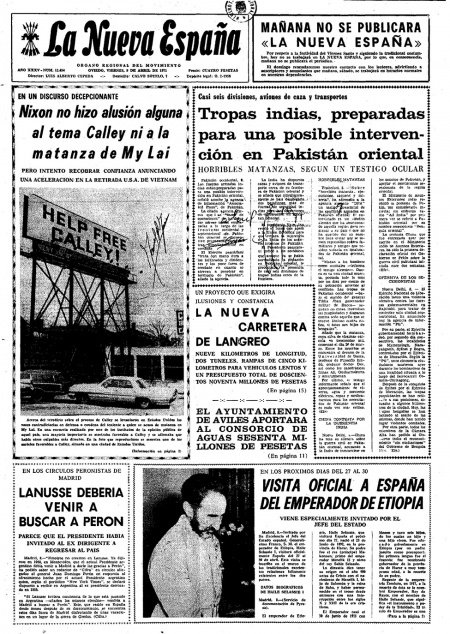 Portada Viernes 9 de  de 1971
